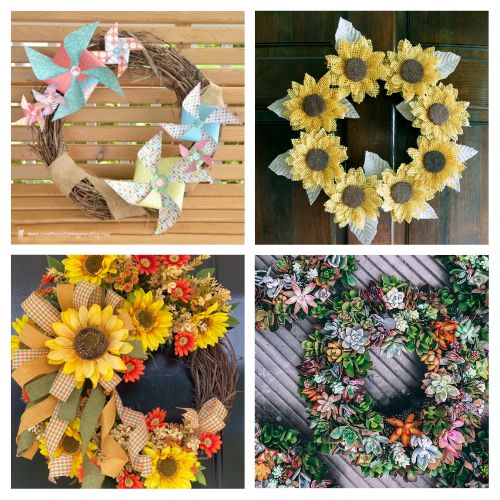 20 Beautiful Late Summer DIY Wreaths- Elevate your home décor with these stunning late summer DIY wreaths! From rustic charm to modern elegance, find the perfect wreath to adorn your door as the seasons change. | summer decor, fall wreath, summer wreath, #DIY #diyWreaths #crafting #fallDecor #ACultivatedNest