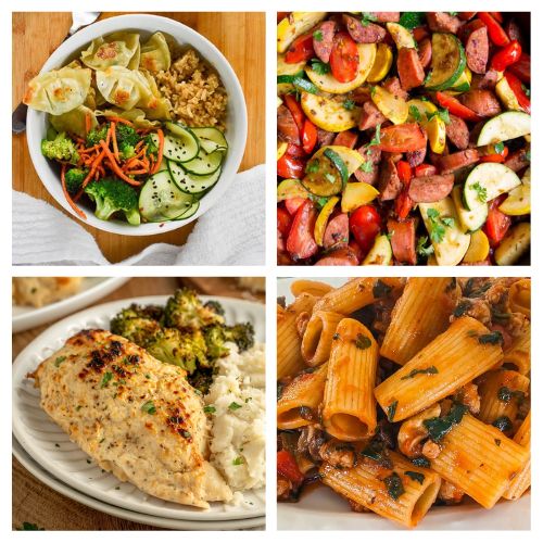 40 30-Minute Meals for Weeknights- Need dinner on the table fast? Check out these quick and easy recipes perfect for busy school nights! From one-pot meals to 30-minute dinners, these dishes will save your evenings without sacrificing flavor! | #easyDinners #quickDinnerRecipes #recipes #dinnerIdeas #ACultivatedNest