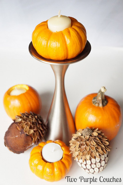 10 DIY Fall Candle Holders to Celebrate All Season Long- Get cozy this fall with these DIY autumn candle holders! Perfect for creating a warm and inviting atmosphere, these easy and creative ideas will add a touch of seasonal charm to your home. | #diyProjects #fallCrafts #crafting #candles #ACultivatedNest