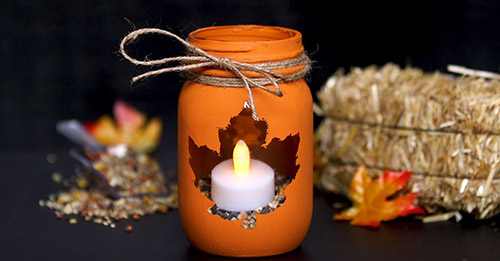 10 Fall Candle Holder Crafts to Celebrate All Season Long- Get cozy this fall with these DIY autumn candle holders! Perfect for creating a warm and inviting atmosphere, these easy and creative ideas will add a touch of seasonal charm to your home. | #diyProjects #fallCrafts #crafting #candles #ACultivatedNest