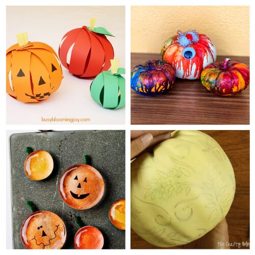 24 Fall Pumpkin Kids Crafts- Need some pumpkin-themed crafts for the kids this fall? Here are easy and fun DIY pumpkin crafts that will keep little hands busy and creative! From paper pumpkins to painted pumpkins, there's a crafty project for every child to enjoy this Halloween season! | #kidsCrafts #kidsActivities #fallCrafts #pumpkinCrafts #ACultivatedNest