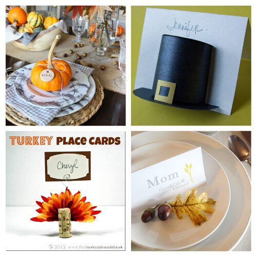 16 DIY Thanksgiving Place Card Crafts- Hosting Thanksgiving this year? Check out these DIY Thanksgiving Place Cards that double as keepsakes! From rustic pumpkin designs to elegant herb and flower arrangements, these ideas will add a personal touch to your table and leave your guests with cherished memories. | #Thanksgiving #DIYPlaceCards #ThanksgivingCrafts #HolidayDecor #ACultivatedNest