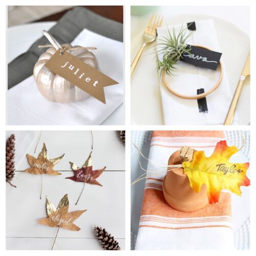 16 DIY Thanksgiving Place Cards That Double as Keepsakes- Hosting Thanksgiving this year? Check out these DIY Thanksgiving Place Cards that double as keepsakes! From rustic pumpkin designs to elegant herb and flower arrangements, these ideas will add a personal touch to your table and leave your guests with cherished memories. | #Thanksgiving #DIYPlaceCards #ThanksgivingCrafts #HolidayDecor #ACultivatedNest