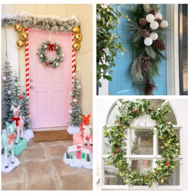 16 Easy Christmas Front Door DIYs You’re Sure to Love