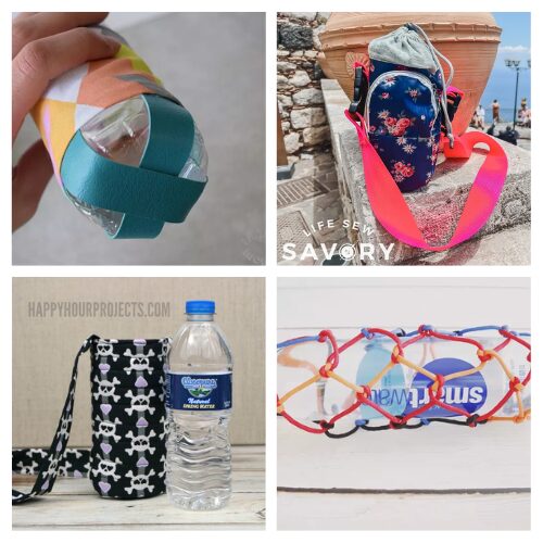 16 DIY Water Bottle Holders and Hydration Helpers- Stay hydrated in style with these DIY water bottle holders and hydration helpers! From no-sew projects to crochet patterns, macrame designs, and even upcycled ideas, there’s something for every skill level. Get crafty and make carrying your water bottle easier than ever! | #DIYProjects #WaterBottleHolder #SewingIdeas #Crafts #ACultivatedNest