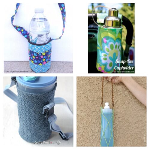 16 Water Bottle Holder DIY Ideas- Stay hydrated in style with these DIY water bottle holders and hydration helpers! From no-sew projects to crochet patterns, macrame designs, and even upcycled ideas, there’s something for every skill level. Get crafty and make carrying your water bottle easier than ever! | #DIYProjects #WaterBottleHolder #SewingIdeas #Crafts #ACultivatedNest