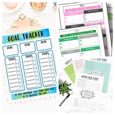 16 Handy New Year's Resolution Printables