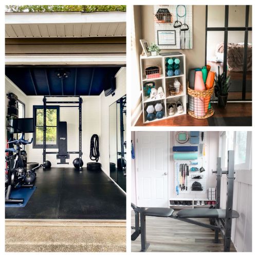 16 Clever Home Gym Organization DIY Ideas- Transform your workout space with these clever home gym organization and DIY ideas! From creative barbell storage solutions to budget-friendly home gym makeovers, these tips will help you create the perfect home gym—no matter how small the space. | #HomeGymIdeas #DIYFitness #HomeOrganization #organizingTips #ACultivatedNest