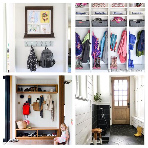 16 Creative Entryway Organizing Hacks- Transform your mudroom into a functional and stylish space with these creative organizing solutions! From DIY storage cabinets to modern mudroom makeovers, these ideas will help you maximize space, keep your entryway clutter-free, and add charm to your home. Perfect for small spaces, laundry room combos, and busy family homes! | #MudroomIdeas #HomeOrganization #DIYMudroom #foyerOrganization #ACultivatedNest