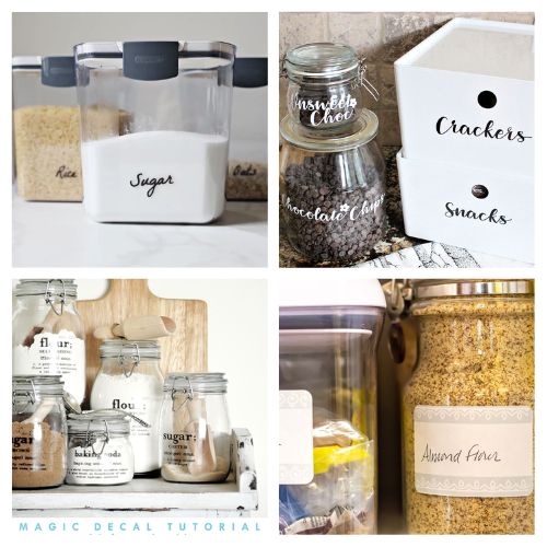 16 Easy DIY Labels for Pantry Organization- Stop the pantry chaos! These easy DIY pantry label ideas are the perfect way to transform your kitchen into an organized oasis. From free printables to Cricut tutorials, find the best labels to keep everything in its place. Perfect for jars, bins, and containers! Click to see how to get that Pinterest-perfect pantry. | #PantryOrganization #PantryLabels #DIYLabels #organizingTips #ACultivatedNest