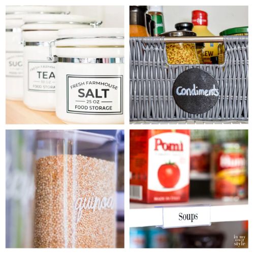 16 Easy DIY Labels for Pantry Organization- Stop the pantry chaos! These easy DIY pantry label ideas are the perfect way to transform your kitchen into an organized oasis. From free printables to Cricut tutorials, find the best labels to keep everything in its place. Perfect for jars, bins, and containers! Click to see how to get that Pinterest-perfect pantry. | #PantryOrganization #PantryLabels #DIYLabels #organizingTips #ACultivatedNest