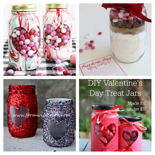 16 Valentine’s Day Mason Jar DIY Projects- Looking for the perfect Valentine’s Day craft ideas? These Valentine’s Day-themed Mason jar crafts are simple, budget-friendly, and oh-so-adorable! From DIY gifts like candy mason jar bouquets to romantic painted jar lanterns, these creative projects will add a handmade touch to your Valentine’s festivities! | #ValentinesDay #MasonJarCrafts #DIYValentine #ValentinesDayGifts #ACultivatedNest