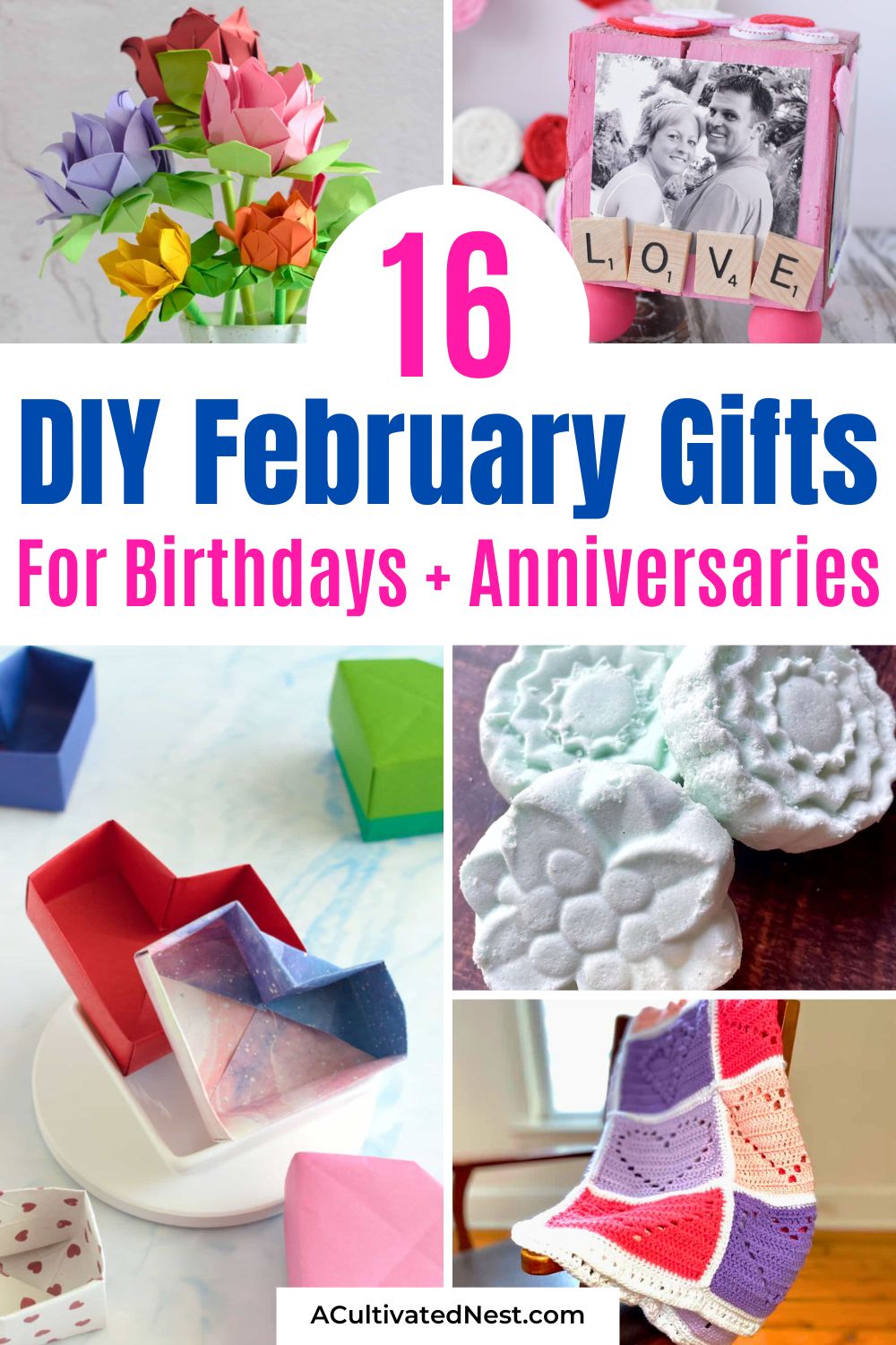 16 DIY February Gift Ideas You’re Sure to Love- Surprise your loved ones this February with a meaningful, handmade gift! This ultimate list of creative DIY gift ideas has everything from personalized keepsakes to cozy crafts—perfect for birthdays, anniversaries, or just because. Easy and fun to make, these ideas are great for all skill levels and will leave a lasting impression. | #DIYGiftIdeas #HomemadeGiftIdeas #FebruaryCrafts #DIYProjects #ACultivatedNest