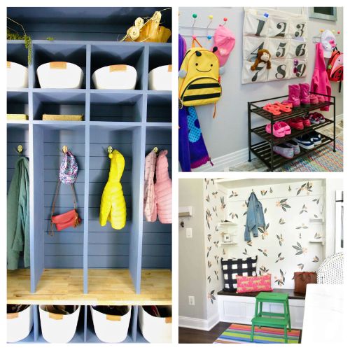 16 Creative Organizing Solutions for Mudrooms- Transform your mudroom into a functional and stylish space with these creative organizing solutions! From DIY storage cabinets to modern mudroom makeovers, these ideas will help you maximize space, keep your entryway clutter-free, and add charm to your home. Perfect for small spaces, laundry room combos, and busy family homes! | #MudroomIdeas #HomeOrganization #DIYMudroom #foyerOrganization #ACultivatedNest