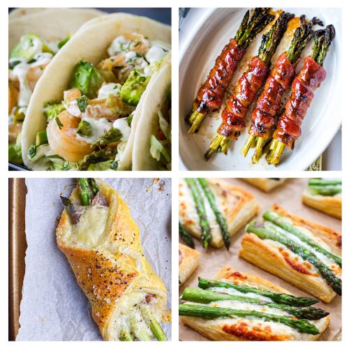 24 Delicious Ways to Serve Asparagus- Looking for creative ways to enjoy asparagus? These delicious asparagus recipes will take your meals to the next level! From savory mains like stuffed chicken to light salads and flavorful sides like cheesy tarts or puff pastry bundles — there's something for everyone. Perfect for dinner, lunch, or even brunch! Save this list and make asparagus the star of your next meal. | #AsparagusRecipes #HealthyEating #EasyMeals #recipes #ACultivatedNest
