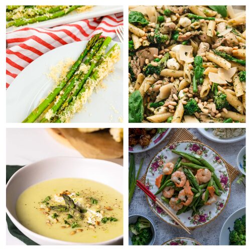 24 Delicious Asparagus Recipes for Easter- Looking for creative ways to enjoy asparagus? These delicious asparagus recipes will take your meals to the next level! From savory mains like stuffed chicken to light salads and flavorful sides like cheesy tarts or puff pastry bundles — there's something for everyone. Perfect for dinner, lunch, or even brunch! Save this list and make asparagus the star of your next meal. | #AsparagusRecipes #HealthyEating #EasyMeals #recipes #ACultivatedNest