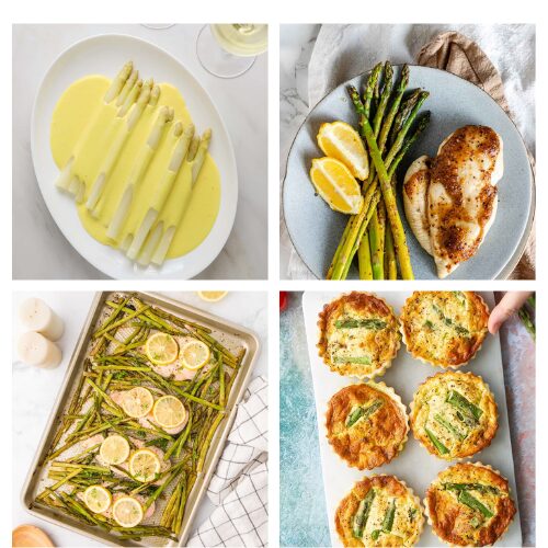 24 Delicious Asparagus Recipes for Spring- Looking for creative ways to enjoy asparagus? These delicious asparagus recipes will take your meals to the next level! From savory mains like stuffed chicken to light salads and flavorful sides like cheesy tarts or puff pastry bundles — there's something for everyone. Perfect for dinner, lunch, or even brunch! Save this list and make asparagus the star of your next meal. | #AsparagusRecipes #HealthyEating #EasyMeals #recipes #ACultivatedNest