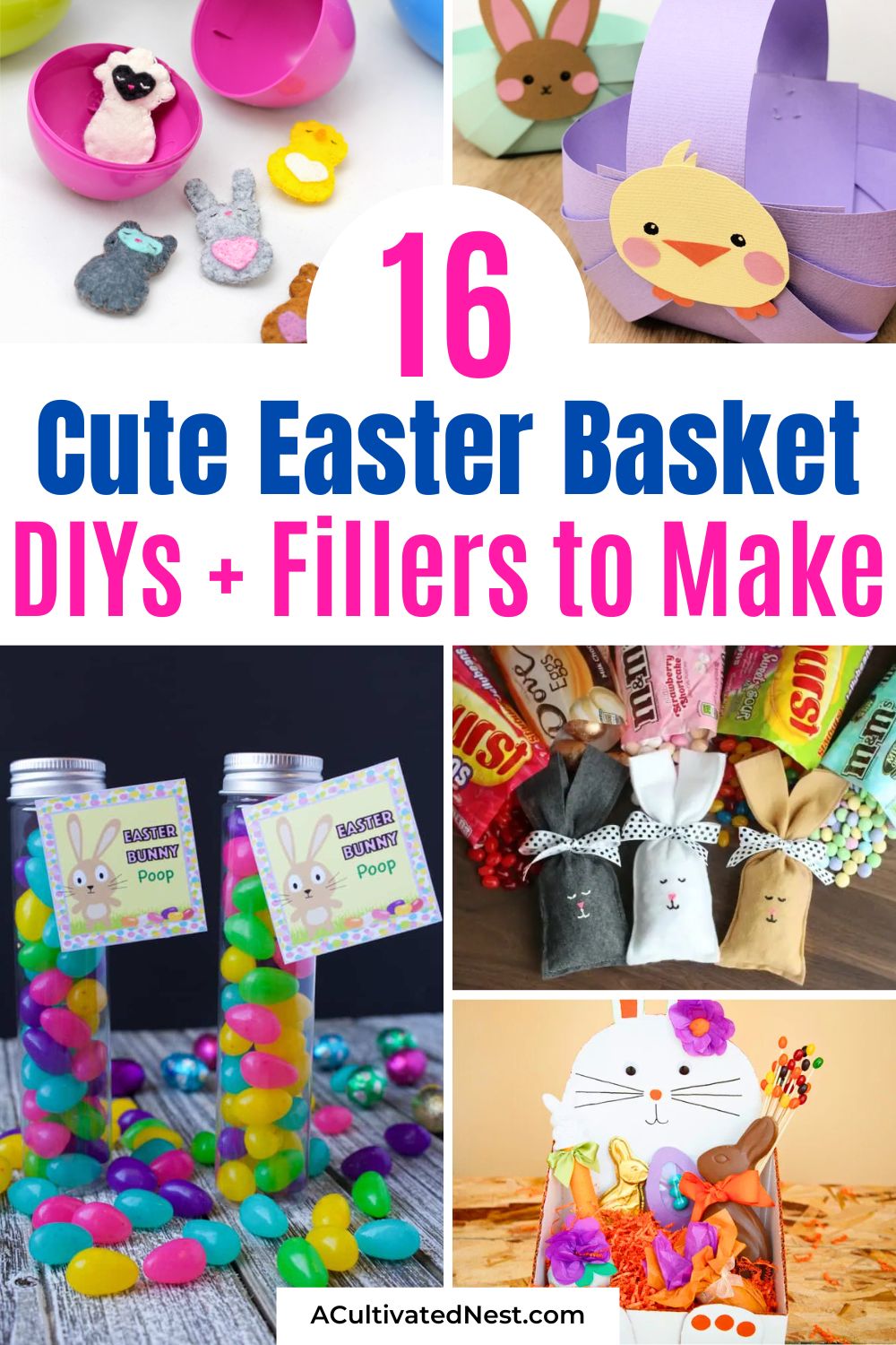 16 Unique DIY Easter Basket Ideas- Make this Easter unforgettable with unique DIY Easter basket ideas! Save money and add a creative, personalized touch to your holiday with these easy-to-follow, budget-friendly projects. Perfect for families, kids, and Easter lovers! | #EasterCrafts #DIYEasterBaskets #Easter #crafting #ACultivatedNest