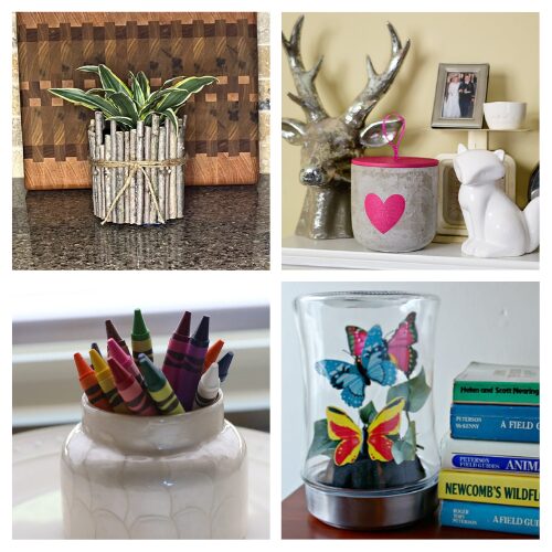 16 Clever DIY Ways to Upcycle Candle Jars- Don’t toss those empty candle jars! Discover clever DIY ways to repurpose candle jars into beautiful home decor, organizers, vases, and more. Upcycle your old jars and add a unique touch to every room. See the full list of easy ideas and get inspired to start crafting today! | #Upcycle #DIYCrafts #Repurpose #HomeDecor #ACultivatedNest
