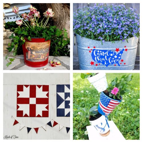 16 Red, White, and Blue Garden Decor DIY Ideas for Memorial Day- Celebrate Memorial Day and the 4th of July in style! Check out these DIY patriotic garden decor ideas to add red, white, and blue charm to your outdoor space. Easy, creative, and budget-friendly projects for benches, planters, signs, and more—perfect for showing your American pride this summer! | #DIYdecor #PatrioticGarden #MemorialDay #diyProject #ACultivatedNest