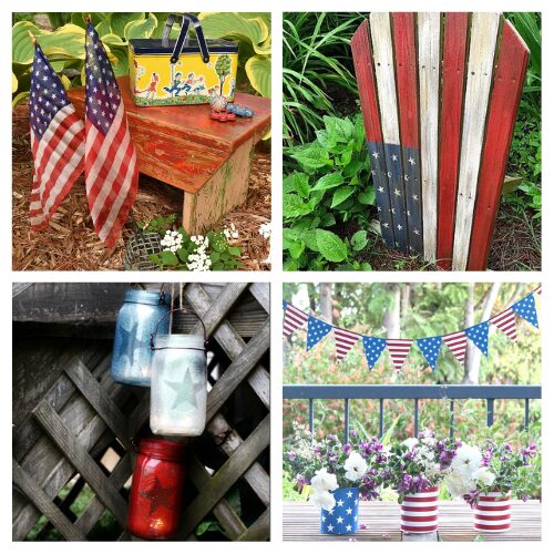 16 DIY Patriotic Garden Decor Ideas for Memorial Day- Celebrate Memorial Day and the 4th of July in style! Check out these DIY patriotic garden decor ideas to add red, white, and blue charm to your outdoor space. Easy, creative, and budget-friendly projects for benches, planters, signs, and more—perfect for showing your American pride this summer! | #DIYdecor #PatrioticGarden #MemorialDay #diyProject #ACultivatedNest