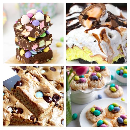 32 Delicious Spring Desserts Using Leftover Easter Candy- Got extra Easter candy? Discover delicious spring dessert recipes that put all those leftover chocolate eggs, jellybeans, and candies to good use! From fudgy brownies to colorful cookies, these easy and creative treats are perfect for family gatherings or simply satisfying your sweet tooth. | #desserts #dessertRecipes #EasterDesserts #baking #ACultivatedNest