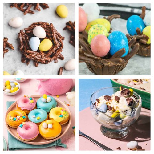 32 Delicious Spring Desserts Using Leftover Easter Candy- Got extra Easter candy? Discover delicious spring dessert recipes that put all those leftover chocolate eggs, jellybeans, and candies to good use! From fudgy brownies to colorful cookies, these easy and creative treats are perfect for family gatherings or simply satisfying your sweet tooth. | #desserts #dessertRecipes #EasterDesserts #baking #ACultivatedNest