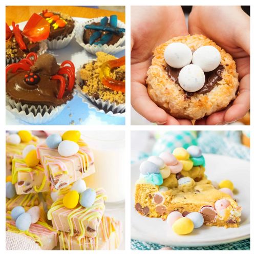 32 Delicious Desserts Made from Leftover Easter Candy- Got extra Easter candy? Discover delicious spring dessert recipes that put all those leftover chocolate eggs, jellybeans, and candies to good use! From fudgy brownies to colorful cookies, these easy and creative treats are perfect for family gatherings or simply satisfying your sweet tooth. | #desserts #dessertRecipes #EasterDesserts #baking #ACultivatedNest