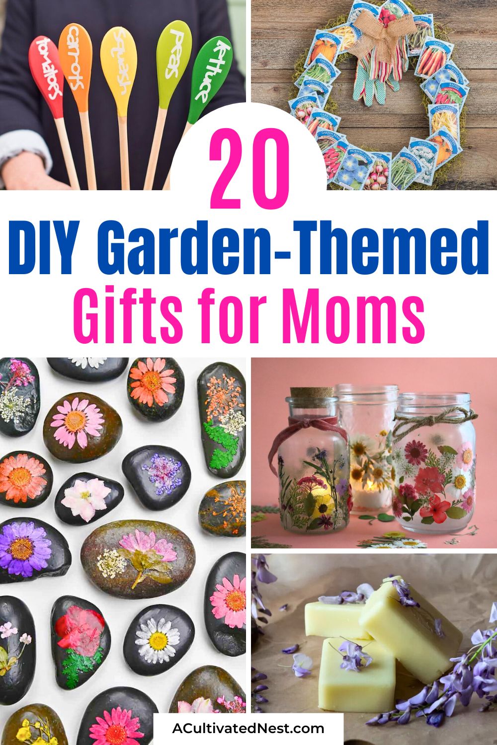 20 DIY Garden-Themed Gifts for Moms Who Love Plants- Surprise the plant mom in your life with something special! This roundup of DIY garden-inspired gifts includes homey projects, relaxing self-care treats, and practical garden accessories—all perfect for Mother’s Day or any occasion. Easy tutorials and beautiful results make these gifts a joy to create and give. Click for the full list and get inspired! | #DIYGifts #PlantMom #GardenProjects #MothersDayDIY #ACultivatedNest