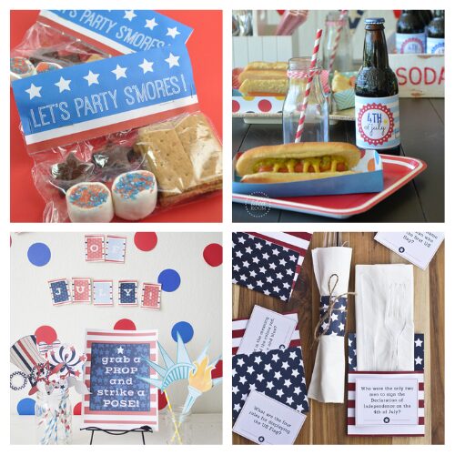 16 Fun 4th of July Party Free Printables- Throw an easy and festive celebration with these No-Fuss Fourth of July Party Printables! Find free patriotic banners, party favor tags, printable art, party games, and more—all ready to download and print. Whether you're hosting a backyard BBQ or a neighborhood party, these July 4th printables make decorating and entertaining a breeze. | #FourthOfJuly #July4thParty #PatrioticPrintables #FreePrintables #ACultivatedNest