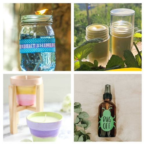 24 DIY Bug Repellent Candles and Sprays- Keep mosquitoes at bay the natural way! Discover creative DIY citronella candles and homemade bug repellent ideas- perfect for backyard parties, picnics, camping, and relaxing outdoors. These easy and effective projects use natural ingredients to help you enjoy summer nights bite-free! | #diy #bugRepellent #citronellaCandles #diyCandles #ACultivatedNest