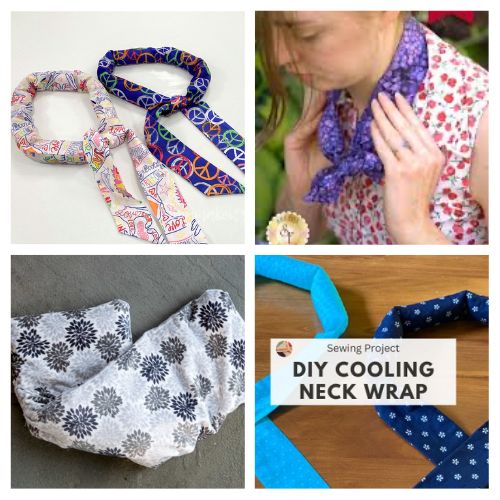 16 DIY Cooling Neck Wraps to Beat the Heat- Stay cool all summer long with these DIY cooling neck wrap tutorials! From simple sew projects to creative reusable designs, you’ll find easy ways to beat the heat at home, on vacation, or working outdoors. Save this list for quick, refreshing relief from the summer sun! | #DIY #SummerCrafts #CoolingNeckWraps #sewing #ACultivatedNest