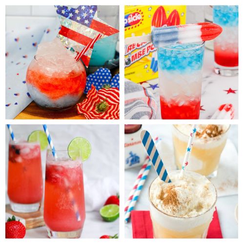 24 Delicious Patriotic Drink Recipes- Looking for festive drink ideas for your Memorial Day party? Discover delicious and refreshing beverages—mocktails, cocktails, slushies, sangrias, and more! Perfect for summer celebrations and patriotic gatherings. | patriotic drink recipes, #MemorialDayDrinks #SummerParty #DrinkRecipes #FourthOfJulyRecipes #ACultivatedNest