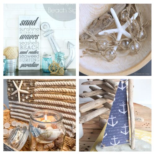 16 Beach Crafts to Welcome Summer- Bring the ocean breeze home! Discover beautiful beach-inspired DIY decor ideas to get your house ready for summer. From coastal signs to sea-glass-inspired jars, these easy projects will turn your space into a relaxing seaside sanctuary. | #BeachDecor #SummerDIY #CoastalStyle #HomeDecor #ACultivatedNest