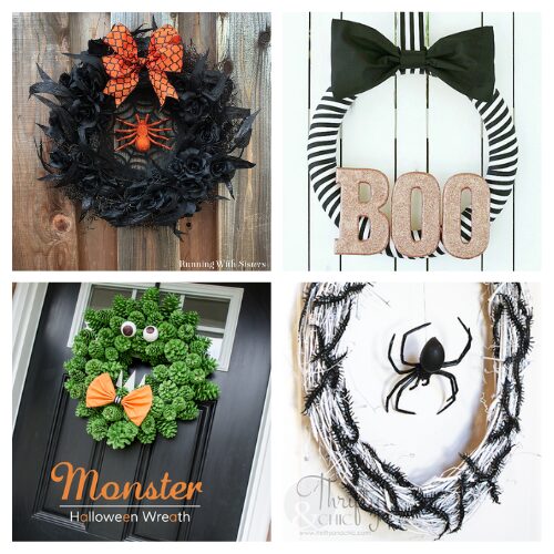 16 Spooky Fun Halloween DIY Wreaths- Transform your front porch into the spookiest spot on the block with these unique DIY Halloween wreaths! From witch legs to glowing eyes and creepy crawlies, discover easy tutorials to make your own festive door decor. These crafty ideas are sure to wow trick-or-treaters and Halloween party guests. | #DIYHalloween #HalloweenWreath #HalloweenDecor #CraftIdeas #ACultivatedNest
