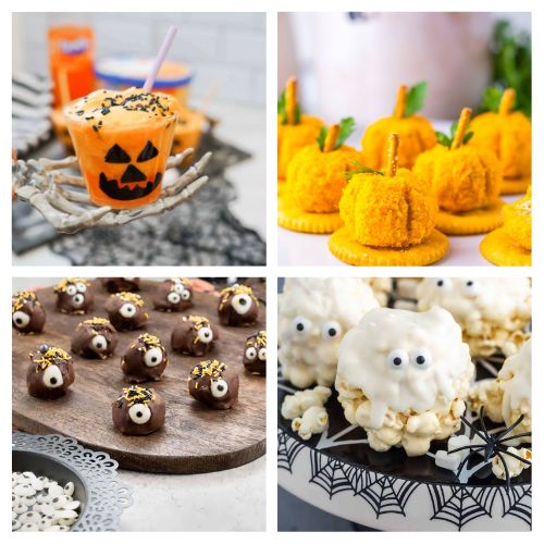 40 Halloween Treat Recipes That Aren't Candy- Looking for fun and easy Halloween treats that aren’t candy? Discover creative and kid-friendly non-candy Halloween snacks and goodies that are perfect for parties, classroom events, and trick-or-treaters with allergies. From spooky fruit ideas to adorable homemade goodies, these treats are just as exciting as candy! | #HalloweenTreats #NonCandyHalloween #HalloweenSnacks #EasyHalloween #ACultivatedNest
