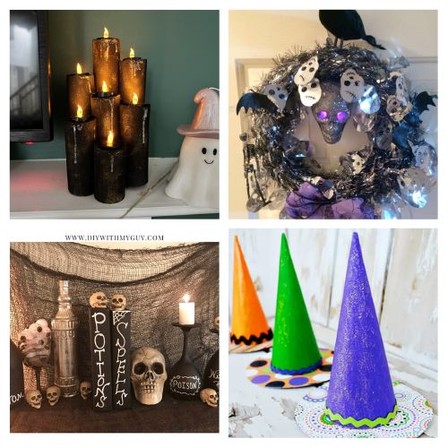 16 Chic Dollar Store Halloween DIY Decor Projects- Get inspired with creative and budget-friendly dollar store Halloween decorations! These easy DIY projects will give your home a spooky yet chic vibe, without breaking the bank. From glam pumpkins to stylish wreaths, transform your space with unique crafts perfect for any Halloween party or décor lover. | #DollarStoreDIY #HalloweenDecor #HalloweenCrafts #DIYProjects #ACultivatedNest