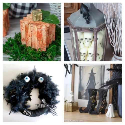 16 Chic Dollar Store Halloween DIY Decor Projects- Get inspired with creative and budget-friendly dollar store Halloween decorations! These easy DIY projects will give your home a spooky yet chic vibe, without breaking the bank. From glam pumpkins to stylish wreaths, transform your space with unique crafts perfect for any Halloween party or décor lover. | #DollarStoreDIY #HalloweenDecor #HalloweenCrafts #DIYProjects #ACultivatedNest
