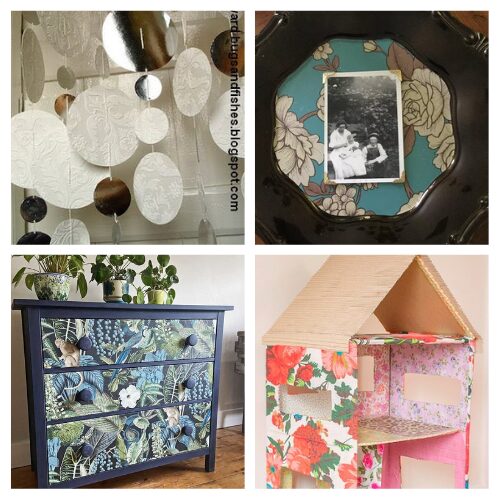 16 DIYs to Repuprose Extra Wallpaper- Don't let those expensive wallpaper scraps go to waste! From lining the back of a hutch to creating custom wall art, these creative ways to use up leftover wallpaper will give your home a high-end look on a tiny budget. These easy DIY upcycling projects are the perfect way to add color and pattern to any room without a full renovation. | #WallpaperDIY #UpcycledDecor #HomeDecorHacks #BudgetFriendlyDIY #ACultivatedNest