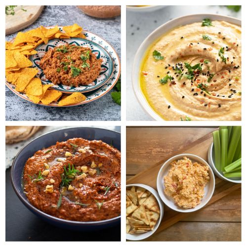 40 Delicious Dips and Spreads for When You Don't Have Cream Cheese- Discover mouthwatering dips and spreads that are completely cream cheese free! Whether you’re looking for party appetizers, healthy snacks, or simple sandwich spreads, this roundup has something for everyone. From savory hummus and queso to tangy red pepper dips and herby salsas, each recipe is unique and easy to make. Take your snack table to the next level with these flavorful favorites! | #Dips #Appetizers #PartyFood #EasyRecipes #ACultivatedNest 40 Delicious Dips and Spreads for When You Don't Have Cream Cheese- Discover mouthwatering dips and spreads that are completely cream cheese free! Whether you’re looking for party appetizers, healthy snacks, or simple sandwich spreads, this roundup has something for everyone. From savory hummus and queso to tangy red pepper dips and herby salsas, each recipe is unique and easy to make. Take your snack table to the next level with these flavorful favorites! | #Dips #Appetizers #PartyFood #EasyRecipes #ACultivatedNest