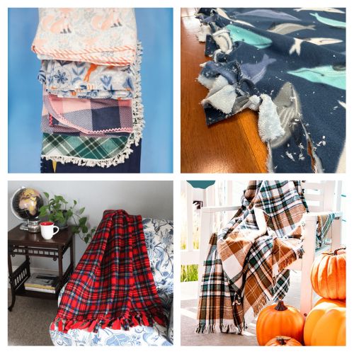 20 Cozy No-Sew Blanket Tutorials- Snuggle up with these cozy no-sew DIY blanket projects! Whether you’re a beginner crafter or looking for quick homemade gift ideas, these easy tutorials have something for everyone. Create fleece tie blankets, baby blankets, flannel throws and more – all without sewing a single stitch! | #DIYBlanket #NoSewProjects #BlanketTutorial #BeginnerCraft #ACultivatedNest