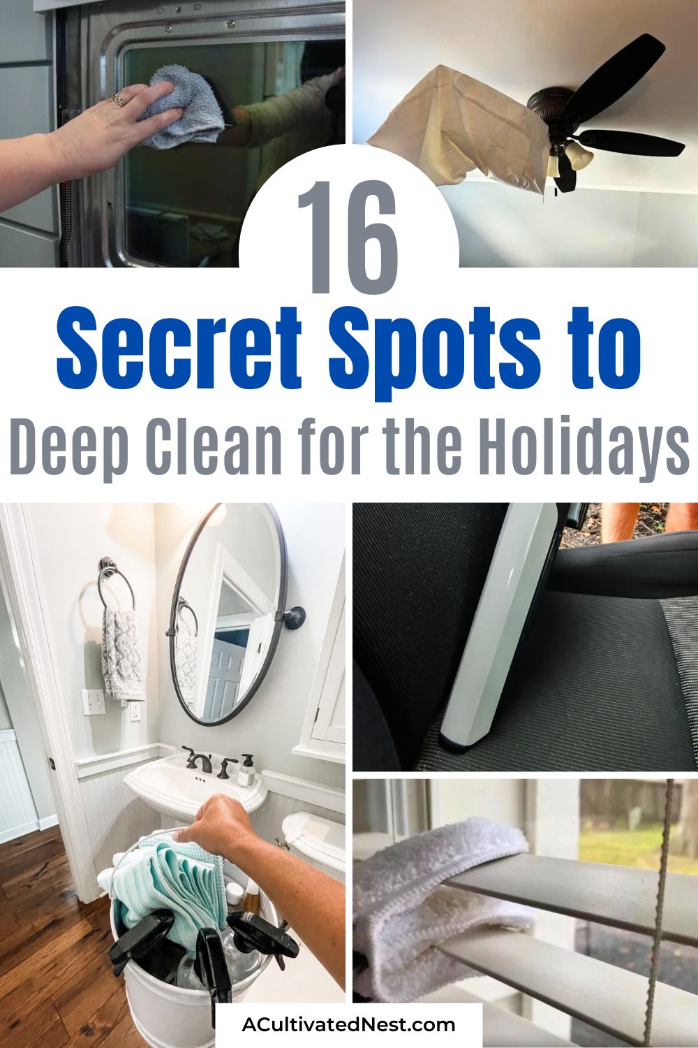 16 Secret Spots to Deep Clean Before the Holiday Guests Arrive- Want your home to look spotless for the holidays? Check out these secret places everyone forgets to clean before guests arrive! Find simple DIY hacks for blinds, baseboards, oven doors, and more. Don’t let hidden dirt ruin your holiday hosting! | #HolidayHousePrep #CleaningHacks #SparklingHome #GuestReady #ACultivatedNest 16 Secret Spots to Deep Clean Before the Holiday Guests Arrive- Want your home to look spotless for the holidays? Check out these secret places everyone forgets to clean before guests arrive! Find simple DIY hacks for blinds, baseboards, oven doors, and more. Don’t let hidden dirt ruin your holiday hosting! | #HolidayHousePrep #CleaningHacks #SparklingHome #GuestReady #ACultivatedNest