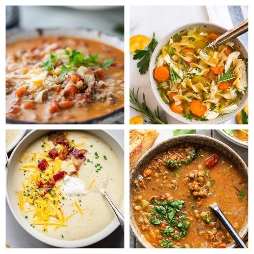 20 Slow Cooker Soup Recipes with 5 Ingredients or Less- Stop stressing over dinner! These slow cooker soup recipes use 5 ingredients or less, making them the ultimate life hack for busy weeknights. Whether you're craving a hearty potato soup or a zesty taco chili, these easy crock-pot meals save you time and money without sacrificing flavor. Perfect for meal prepping or those days when you just need a "set-it-and-forget-it" dinner solution that the whole family will love. | #SlowCookerRecipes #CrockpotSoups #5IngredientMeals #EasyDinnerIdeas #ACultivatedNest