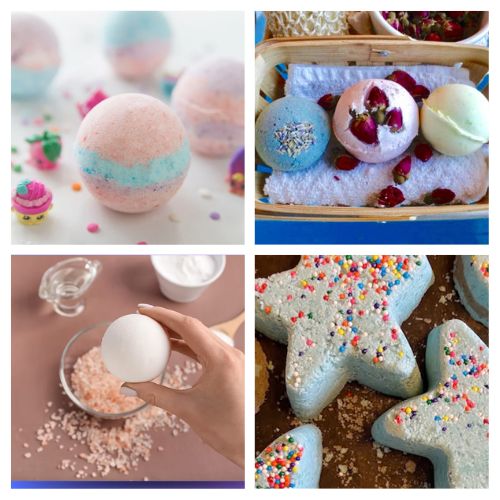 24 Fun and Fizzy Bath Bomb DIY Projects- Looking for a fun indoor activity for a cold or rainy day? These DIY bath bomb recipes for kids are the ultimate boredom buster! From hidden toy surprises to vibrant colors and fizzy science, these easy homemade bath bombs use frugal ingredients you probably already have in your pantry. Perfect for sensory play and making bath time the best part of the day! | #DIYBathBombs #BathBombsForKids #IndoorActivities #DIYCrafts #ACultivatedNest