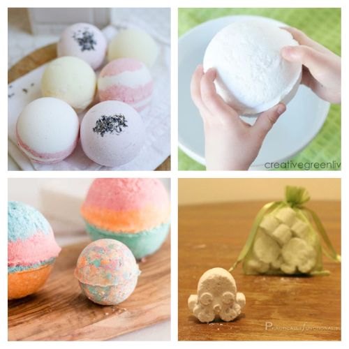 24 Fun and Fizzy Bath Bomb DIY Projects- Looking for a fun indoor activity for a cold or rainy day? These DIY bath bomb recipes for kids are the ultimate boredom buster! From hidden toy surprises to vibrant colors and fizzy science, these easy homemade bath bombs use frugal ingredients you probably already have in your pantry. Perfect for sensory play and making bath time the best part of the day! | #DIYBathBombs #BathBombsForKids #IndoorActivities #DIYCrafts #ACultivatedNest