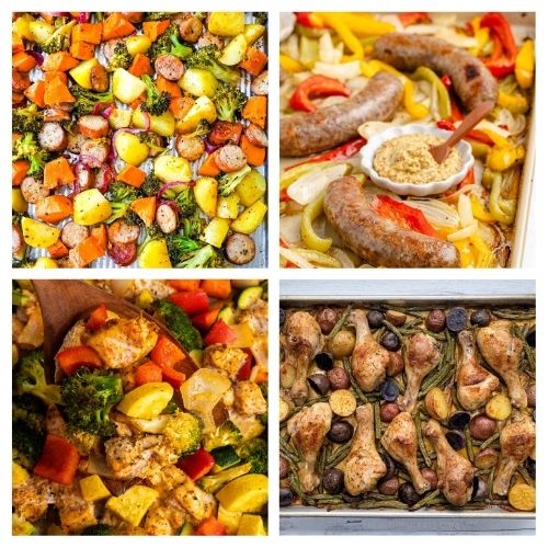40 Sheet Pan Meals for Pantry Challenge Dinners- Master the art of the "one-pan plan" with flexible sheet pan recipes perfect for busy weeknights! Low prep and zero cleanup- use what you already have in your pantry and freezer to whip up healthy, roasted meals. The ultimate guide to stress-free cooking when you can't make it to the store. | #OnePanMeal #EasyDinner #PantryRecipes #SheetPanRecipes #ACultivatedNest
