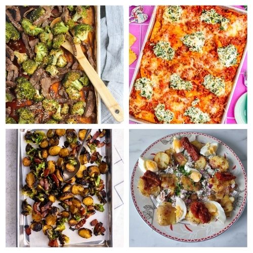 40 Sheet Pan Meals for Pantry Challenge Dinners- Master the art of the "one-pan plan" with flexible sheet pan recipes perfect for busy weeknights! Low prep and zero cleanup- use what you already have in your pantry and freezer to whip up healthy, roasted meals. The ultimate guide to stress-free cooking when you can't make it to the store. | #OnePanMeal #EasyDinner #PantryRecipes #SheetPanRecipes #ACultivatedNest