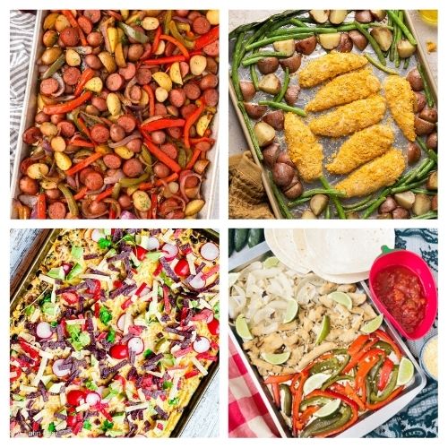 40 Sheet Pan Meals for Pantry Challenge Dinners- Master the art of the "one-pan plan" with flexible sheet pan recipes perfect for busy weeknights! Low prep and zero cleanup- use what you already have in your pantry and freezer to whip up healthy, roasted meals. The ultimate guide to stress-free cooking when you can't make it to the store. | #OnePanMeal #EasyDinner #PantryRecipes #SheetPanRecipes #ACultivatedNest