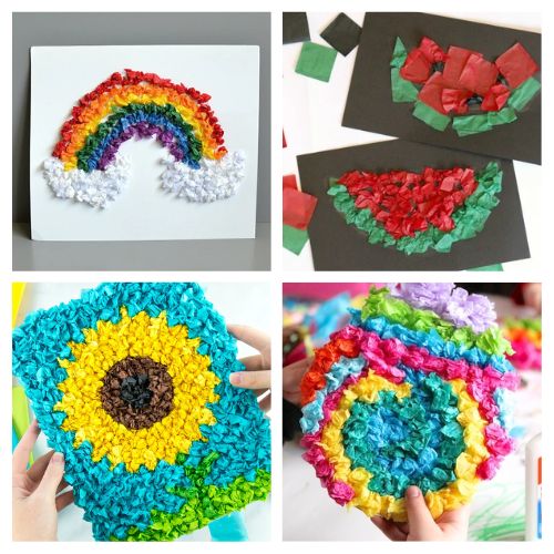 28 Fun and Creative Tissue Paper Crafts for Kids- Looking for a fun, low-prep afternoon activity to keep the kids entertained? These adorable DIY tissue paper crafts are perfect for toddlers and preschoolers! Using simple supplies you already have at home, your little ones can create colorful suncatchers, textured animals, and beautiful window art! | #KidsCrafts #TissuePaperCrafts #PreschoolActivities #EasyCraftsForKids #ACultivatedNest 28 Fun and Creative Tissue Paper Crafts for Kids- Looking for a fun, low-prep afternoon activity to keep the kids entertained? These adorable DIY tissue paper crafts are perfect for toddlers and preschoolers! Using simple supplies you already have at home, your little ones can create colorful suncatchers, textured animals, and beautiful window art! | #KidsCrafts #TissuePaperCrafts #PreschoolActivities #EasyCraftsForKids #ACultivatedNest