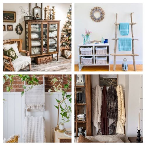 16 Genius Organization Hacks for Blankets & Throws- Are extra blankets and cozy throws taking over your living room? Keep your home organized and clutter-free with these genius space-saving blanket storage ideas! From stylish basket setups and clever folding hacks to space-saving ladders and hidden storage furniture, these practical tips will keep your cozy essentials accessible without sacrificing style. Perfect for small apartments and cozy homes alike! | #BlanketStorage #HomeOrganization #SmallSpaceLiving #LivingRoomOrganization #ACultivatedNest